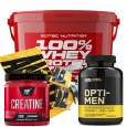 PROMO STACK SCITEC WHEY 4 kg + OPTI MEN  + CREATINE + TOWEL